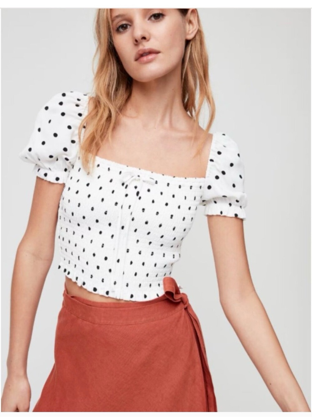 Wilfred polka dot top